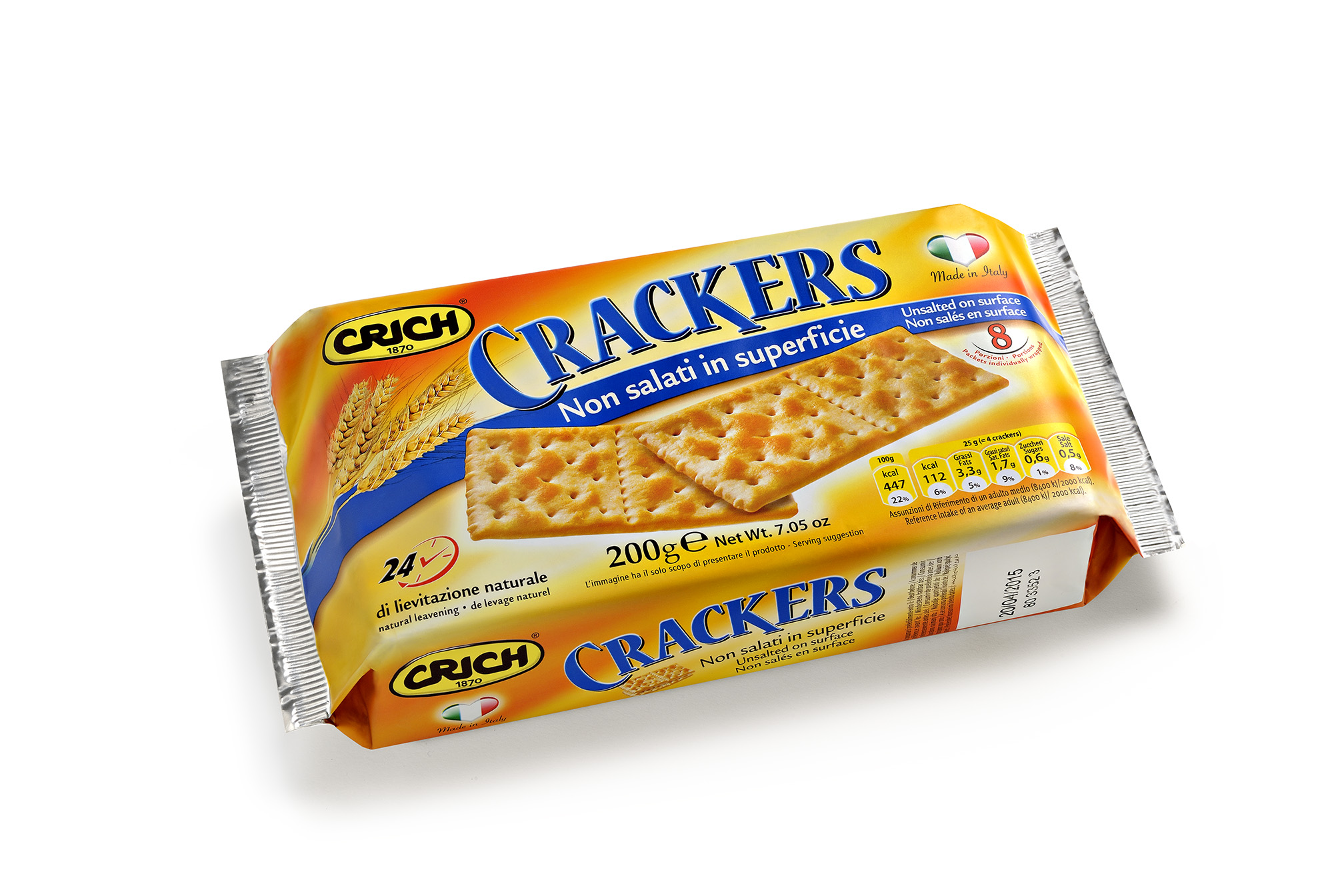 CRACKERS UNSALTED ON SURFACE